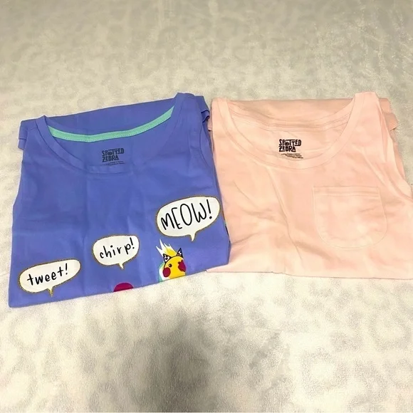 Spotted Zebra Lot of (2) Large/10 Girls Tank Tops Graphic Birds/Plain Tank NWOT - Picture 7 of 7